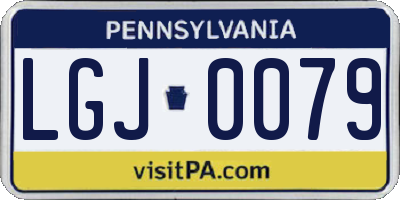 PA license plate LGJ0079