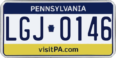PA license plate LGJ0146