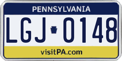 PA license plate LGJ0148