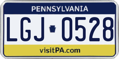 PA license plate LGJ0528