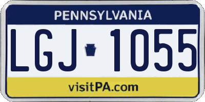 PA license plate LGJ1055