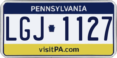 PA license plate LGJ1127