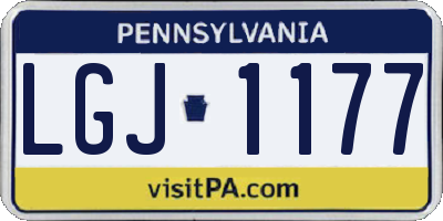 PA license plate LGJ1177