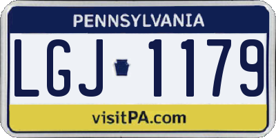PA license plate LGJ1179