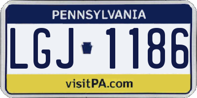 PA license plate LGJ1186