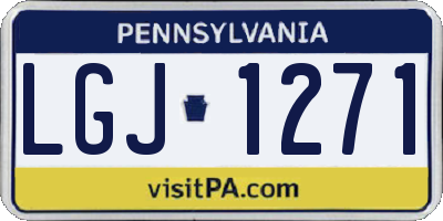 PA license plate LGJ1271