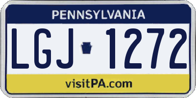 PA license plate LGJ1272