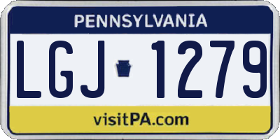 PA license plate LGJ1279
