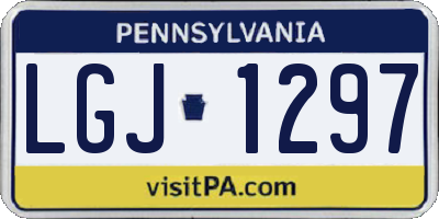 PA license plate LGJ1297