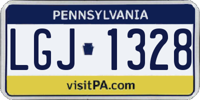 PA license plate LGJ1328