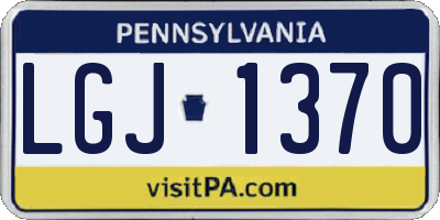 PA license plate LGJ1370