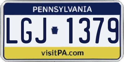 PA license plate LGJ1379