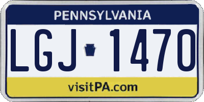 PA license plate LGJ1470