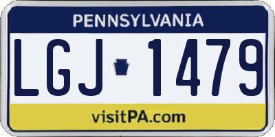 PA license plate LGJ1479