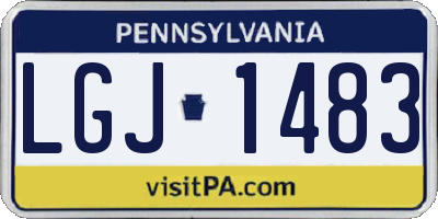 PA license plate LGJ1483
