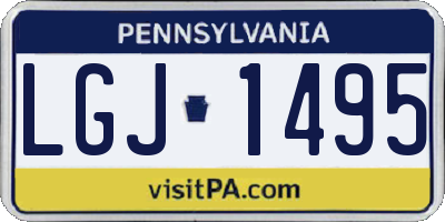 PA license plate LGJ1495