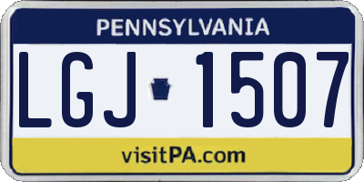 PA license plate LGJ1507