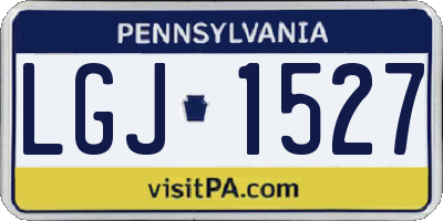 PA license plate LGJ1527