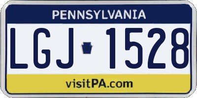 PA license plate LGJ1528