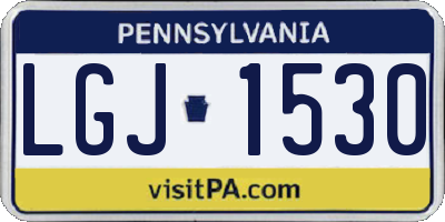 PA license plate LGJ1530