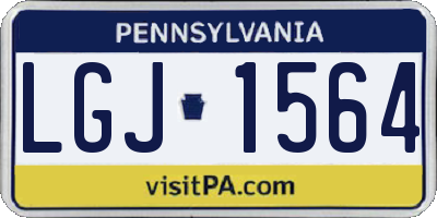 PA license plate LGJ1564