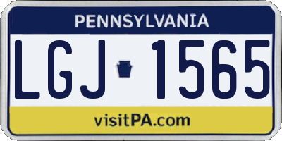 PA license plate LGJ1565