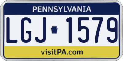 PA license plate LGJ1579
