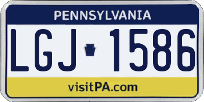 PA license plate LGJ1586
