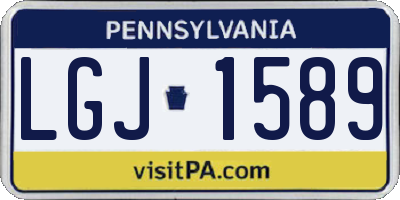 PA license plate LGJ1589