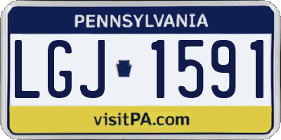 PA license plate LGJ1591