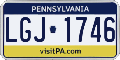 PA license plate LGJ1746