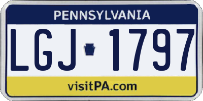 PA license plate LGJ1797