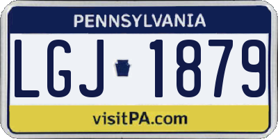 PA license plate LGJ1879