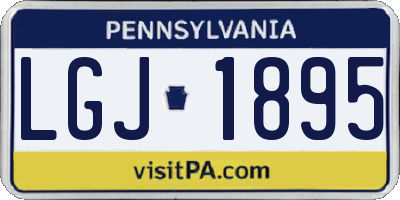 PA license plate LGJ1895