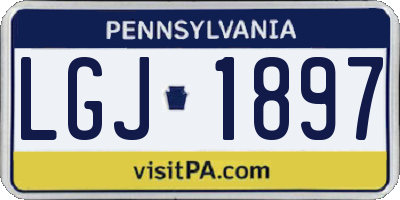 PA license plate LGJ1897