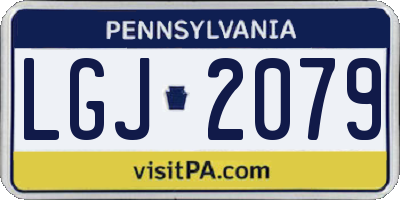 PA license plate LGJ2079
