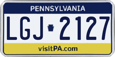PA license plate LGJ2127