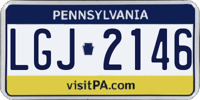 PA license plate LGJ2146