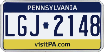 PA license plate LGJ2148
