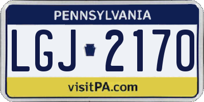 PA license plate LGJ2170