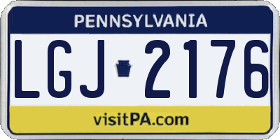 PA license plate LGJ2176