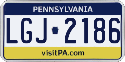 PA license plate LGJ2186