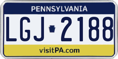 PA license plate LGJ2188