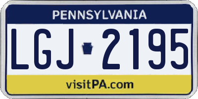 PA license plate LGJ2195