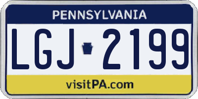 PA license plate LGJ2199