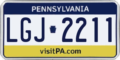 PA license plate LGJ2211