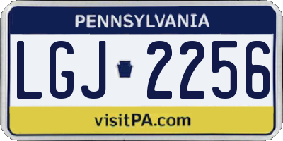 PA license plate LGJ2256