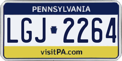 PA license plate LGJ2264