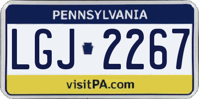 PA license plate LGJ2267