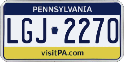 PA license plate LGJ2270